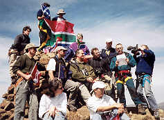 Trevor Sandwith announcing The Didima Declaration atop Sentinel Peak