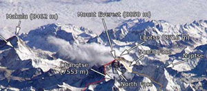 Makalu-Everest region of Himalaya